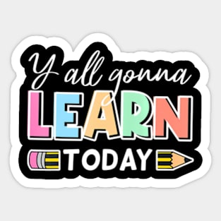 Learn Today Back To School Retro Teacher School Sticker